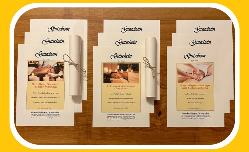 Massage-Gutschein Entspannungs-Massage